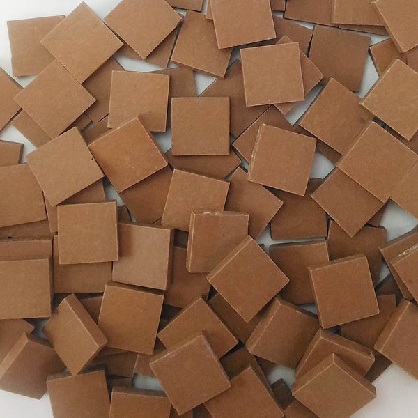 Ceramic mosaic tiles, 17x17 mm, Matt Walnut