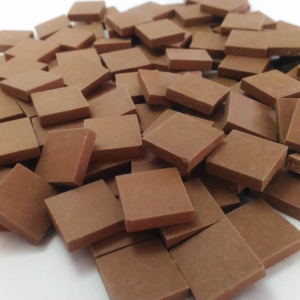 Ceramic mosaic tiles, 17x17 mm, Matt Walnut