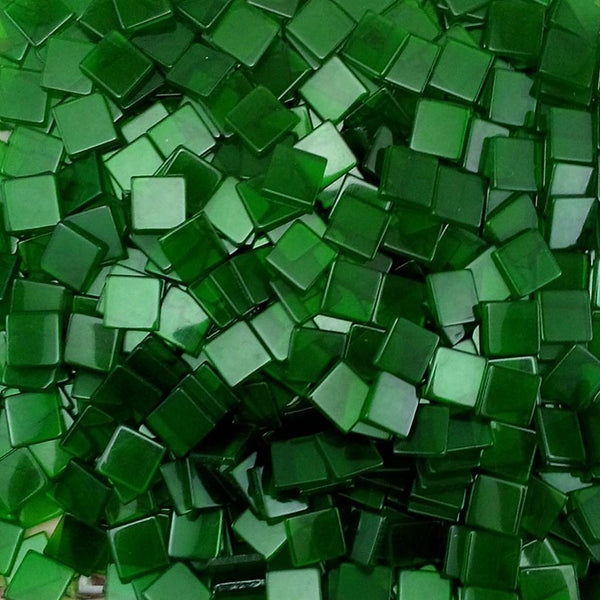 Resin mosaic tiles, 10x10 mm, Clear 446 Peppermint
