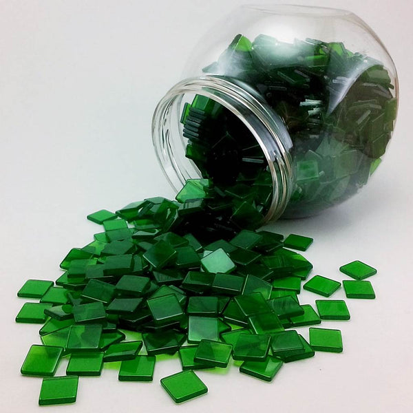 Resin mosaic tiles, 10x10 mm, Clear 446 Peppermint