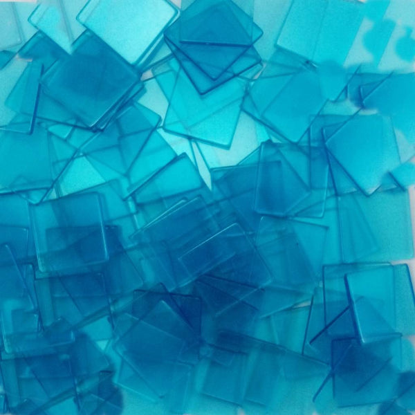 Resin mosaic tiles, 20x20 mm, Clear DB Dark Blue