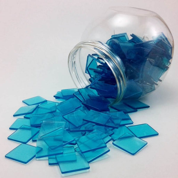 Resin mosaic tiles, 20x20 mm, Clear DB Dark Blue