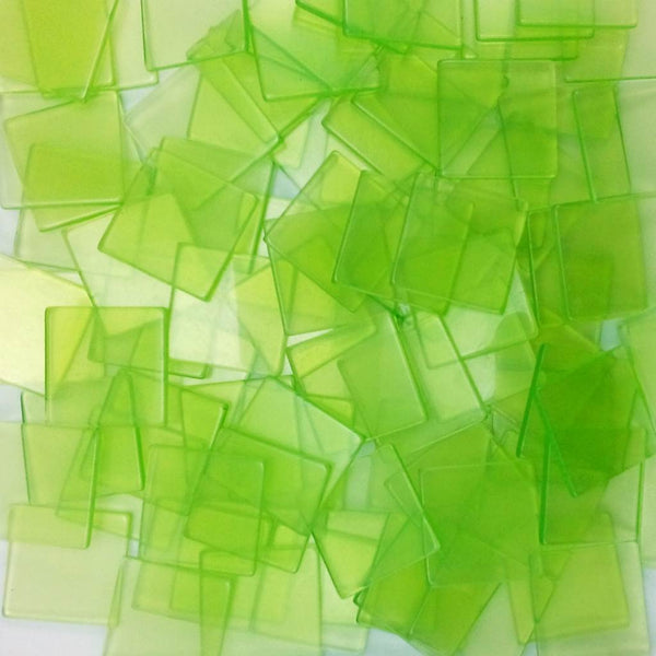 Resin mosaic tiles, 20x20 mm, Clear LG Light Green