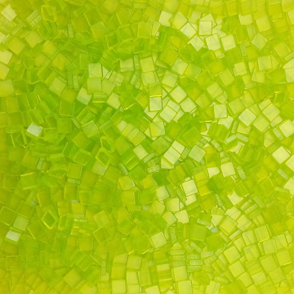 Resin mosaic tiles, 5x5 mm, Clear 414 Limeade