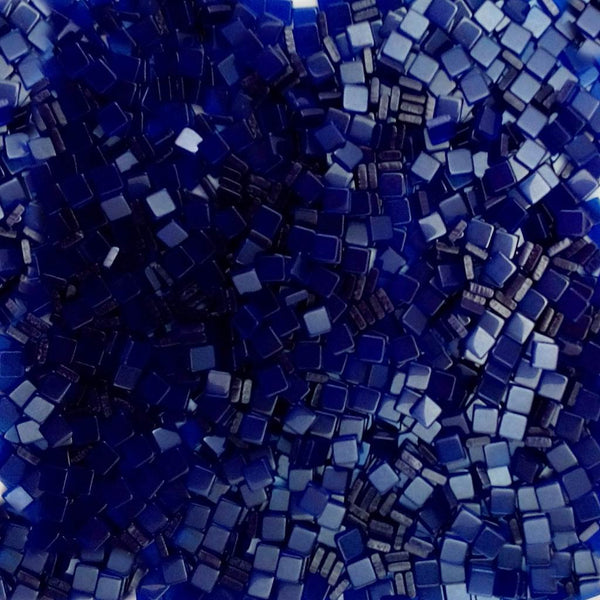 Resin mosaic tiles, 5x5 mm, Clear 723 Ultra Marine
