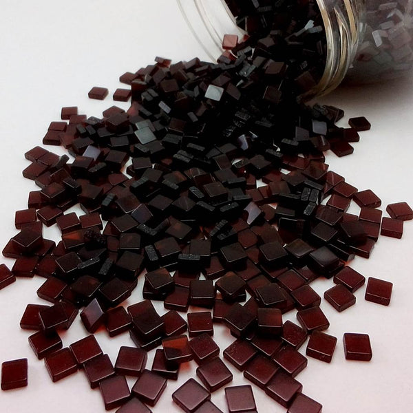 Resin mosaic tiles, 5x5 mm, Clear 803 Chestnut