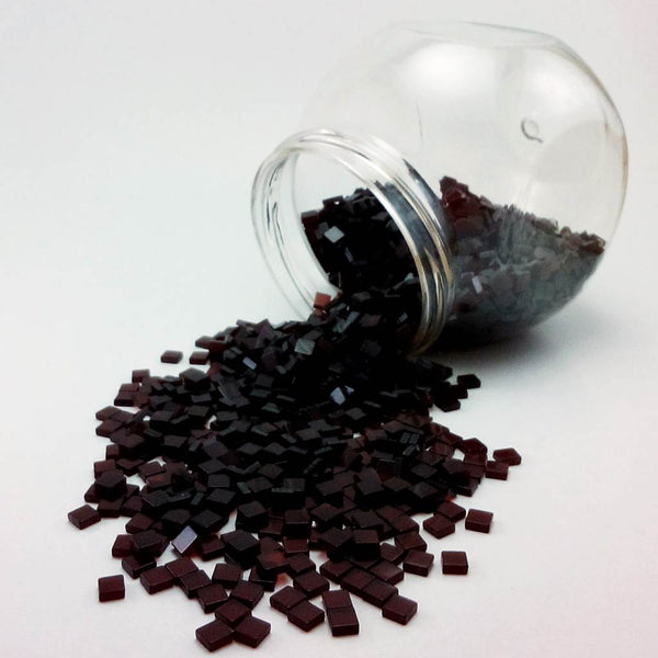 Resin mosaic tiles, 5x5 mm, Clear 803 Chestnut