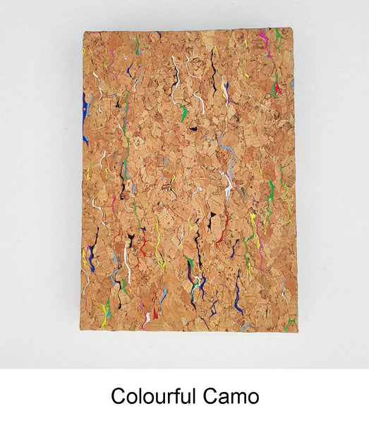 Handmade Coptic stitch binding - A6 book journal / Natural Cork textured