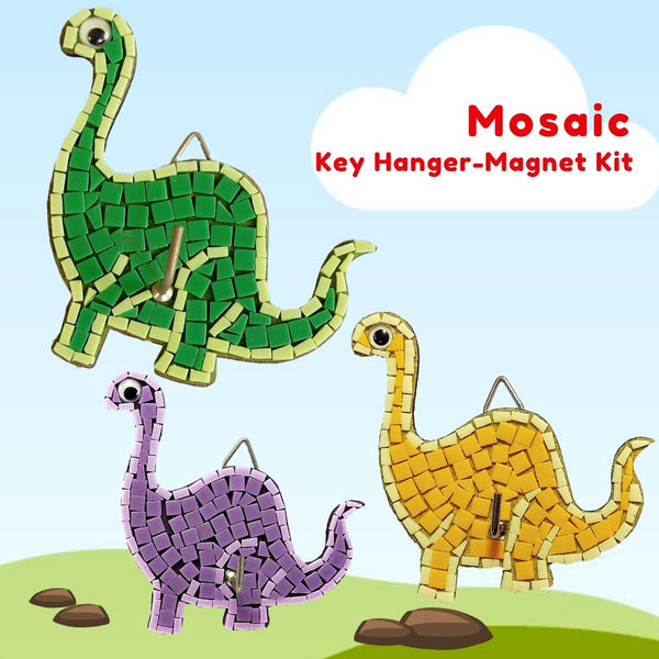 Mosaic key hanger, Dinosaur Apatosaurus
