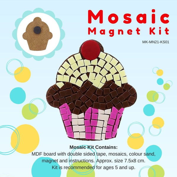 Mosaic magnet kit, Cupcake
