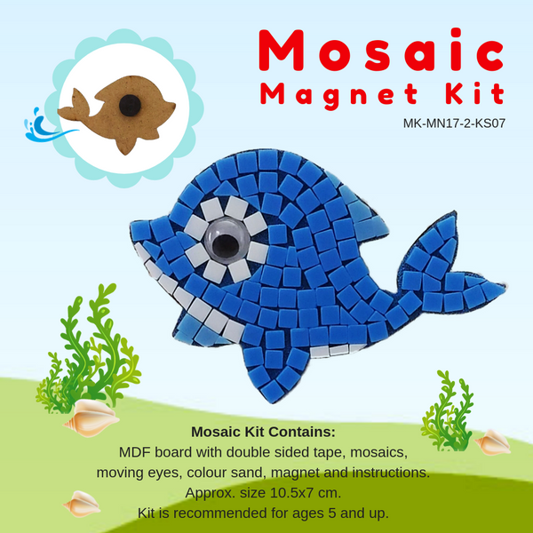 Mosaic magnet kit, Dolphin