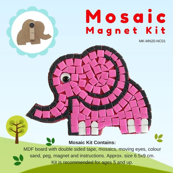 Mosaic magnet kit, Elephant