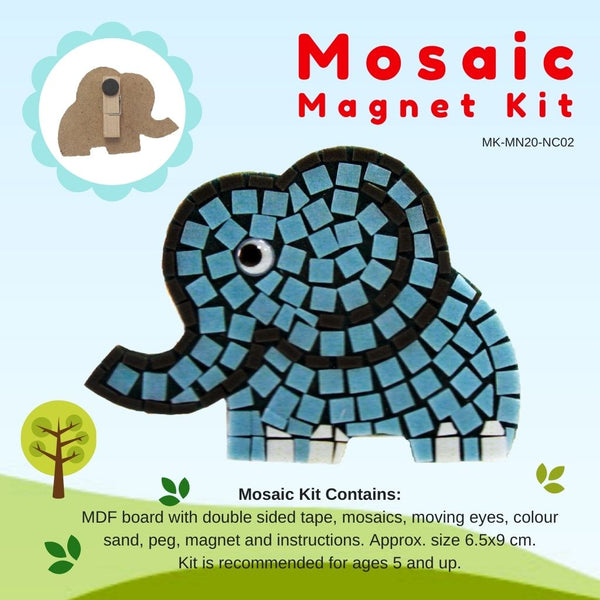 Mosaic magnet kit, Elephant