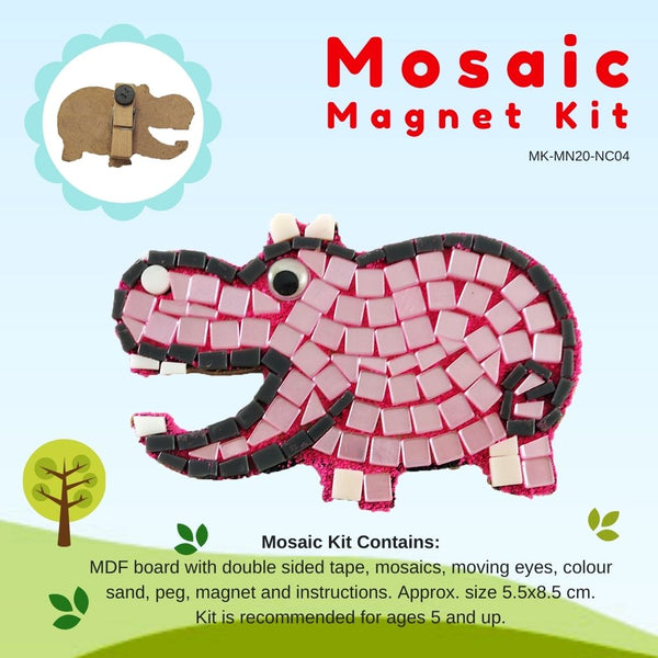 Mosaic magnet kit, Hippo