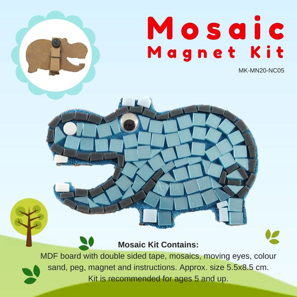 Mosaic magnet kit, Hippo