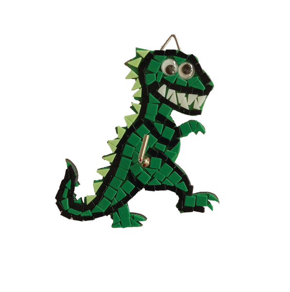 Mosaic key hanger, Dinosaur T-Rex