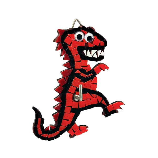 Mosaic key hanger, Dinosaur T-Rex