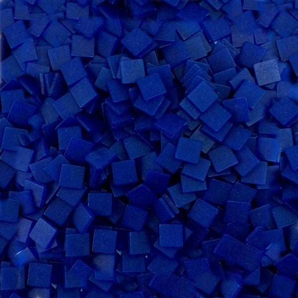 Resin mosaic tiles, 10x10 mm, Frost DB Dark Blue