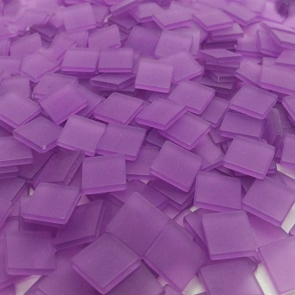 Resin mosaic tiles, 10x10 mm, Frost DP Dark Purple
