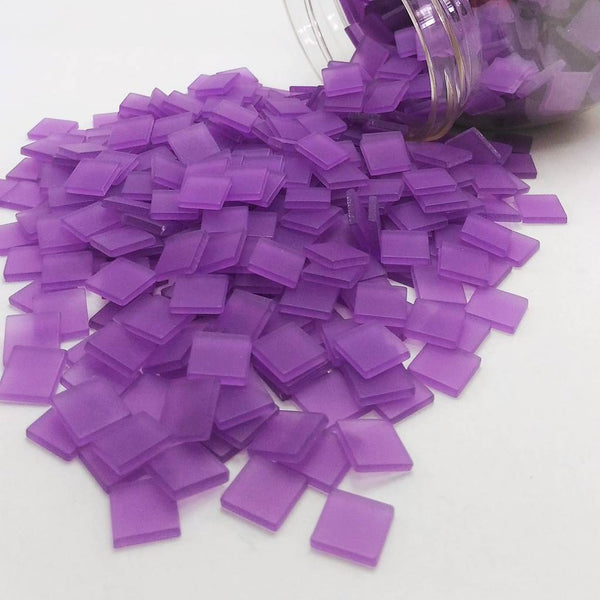 Resin mosaic tiles, 10x10 mm, Frost DP Dark Purple