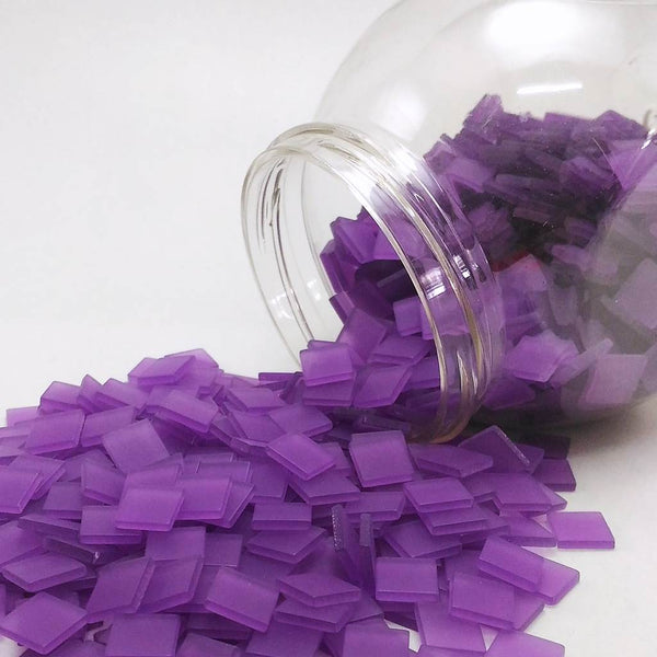 Resin mosaic tiles, 10x10 mm, Frost DP Dark Purple