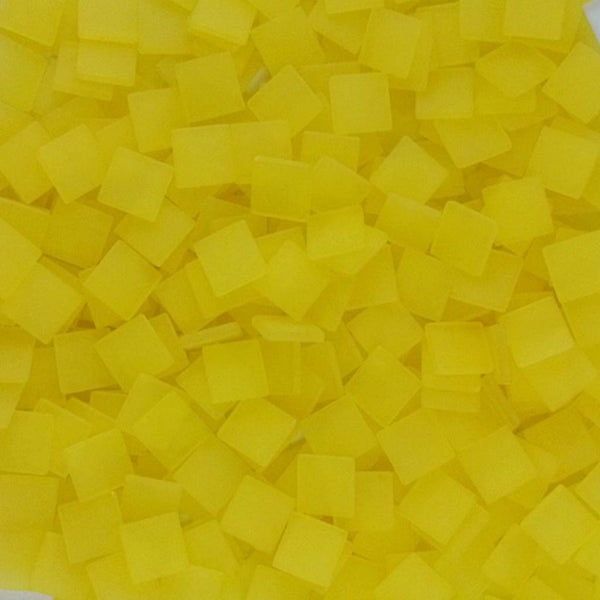 Resin mosaic tiles, 10x10 mm, Frost DY Dark Yellow