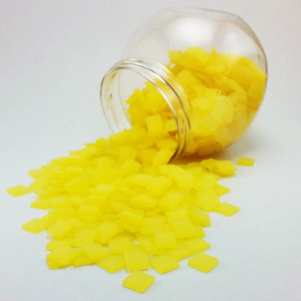 Resin mosaic tiles, 10x10 mm, Frost DY Dark Yellow