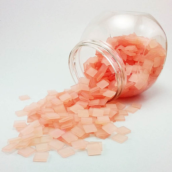 Resin mosaic tiles, 10x10 mm, Frost LP Light Pink