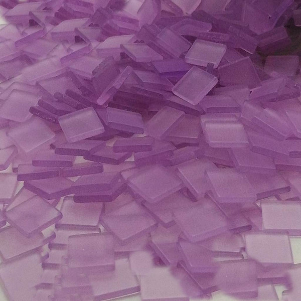 Resin mosaic tiles, 10x10 mm, Frost LP Light Purple