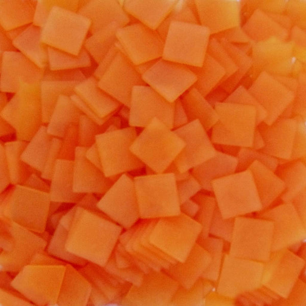Resin mosaic tiles, 15x15 mm, Frost LO Light Orange
