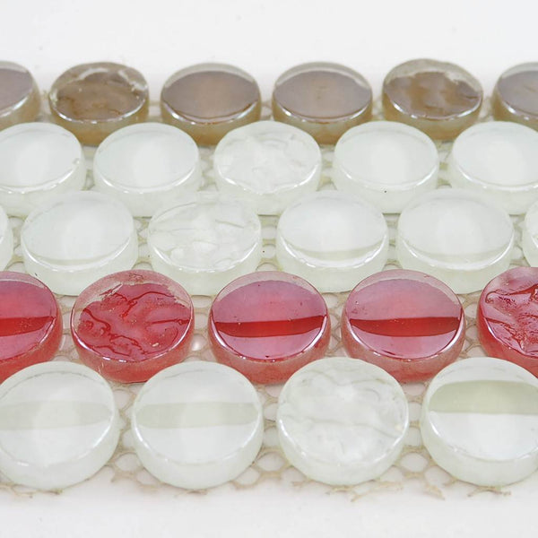 Glass mosaic tiles, Round 24mm, Retro mix