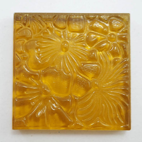 Decorative Square glass tiles, 48x48 mm, Flowers