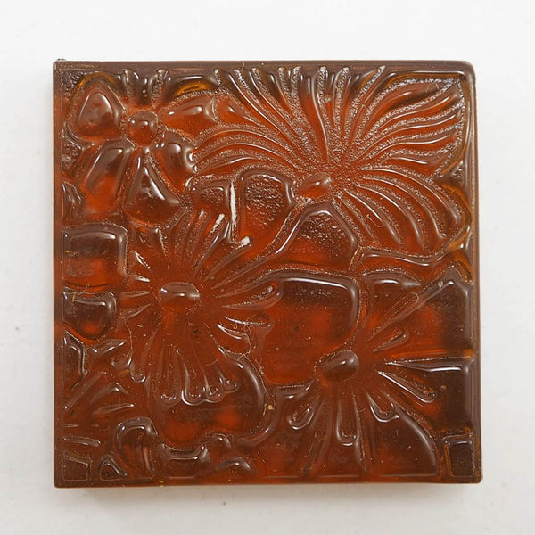 Decorative Square glass tiles, 48x48 mm, Flowers