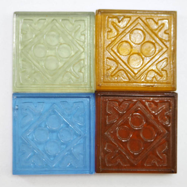 Decorative Square glass tiles, 48x48 mm, Geometry