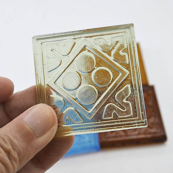 Decorative Square glass tiles, 48x48 mm, Geometry