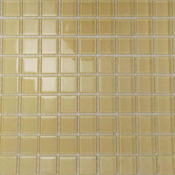Glass mosaic tiles, 20x20 mm, Beige