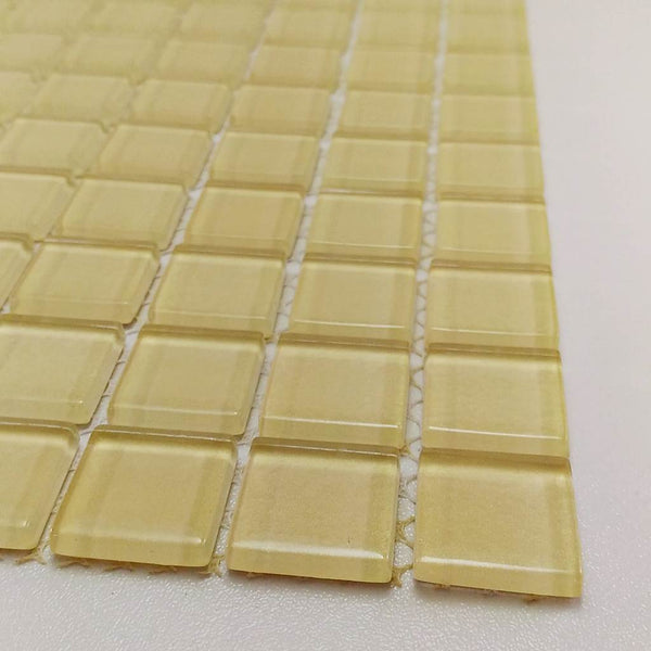 Glass mosaic tiles, 20x20 mm, Beige