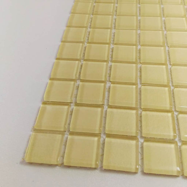 Glass mosaic tiles, 20x20 mm, Beige