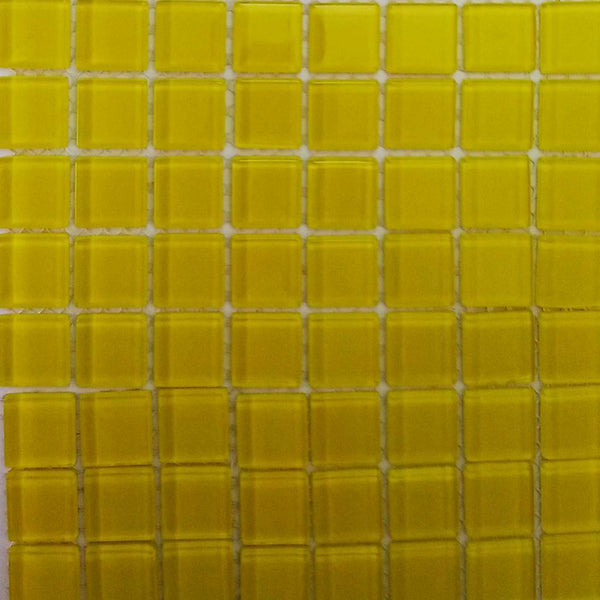 Glass mosaic tiles, 20x20 mm, Empire Yellow