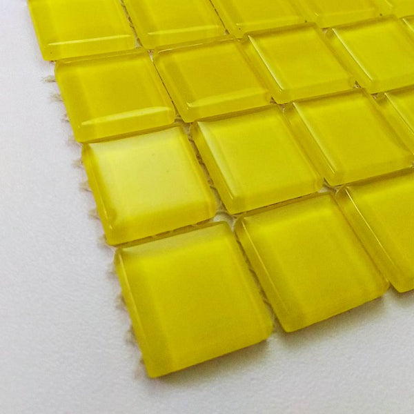 Glass mosaic tiles, 20x20 mm, Empire Yellow