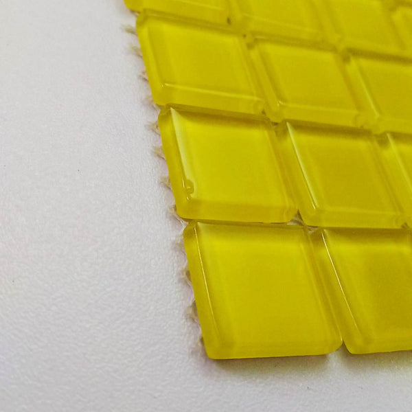 Glass mosaic tiles, 20x20 mm, Empire Yellow
