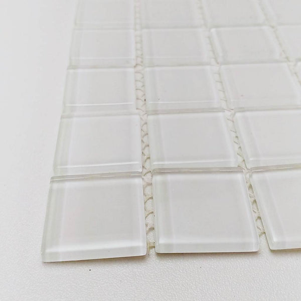 Glass mosaic tiles, 25x25 mm, White