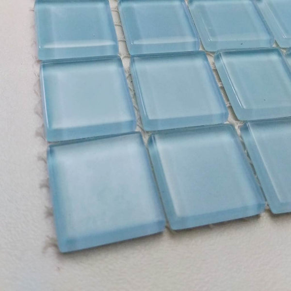 Glass mosaic tiles, 20x20 mm, Sky Blue