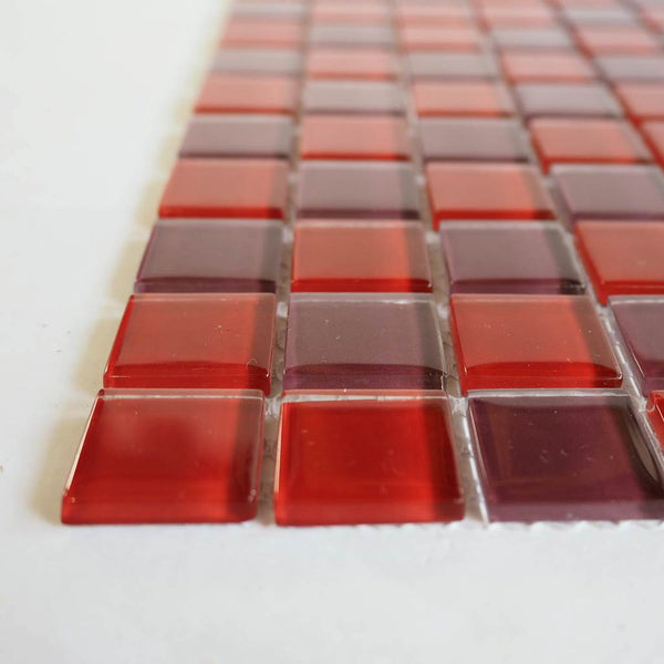 Glass mosaic tiles, 25x25 mm, Berry