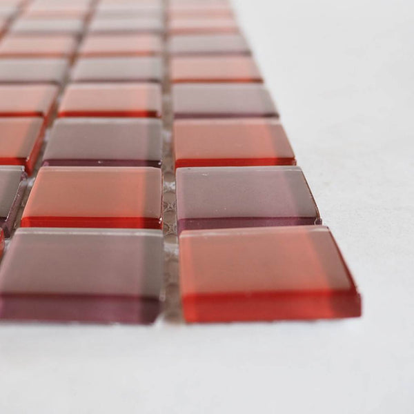 Glass mosaic tiles, 25x25 mm, Berry