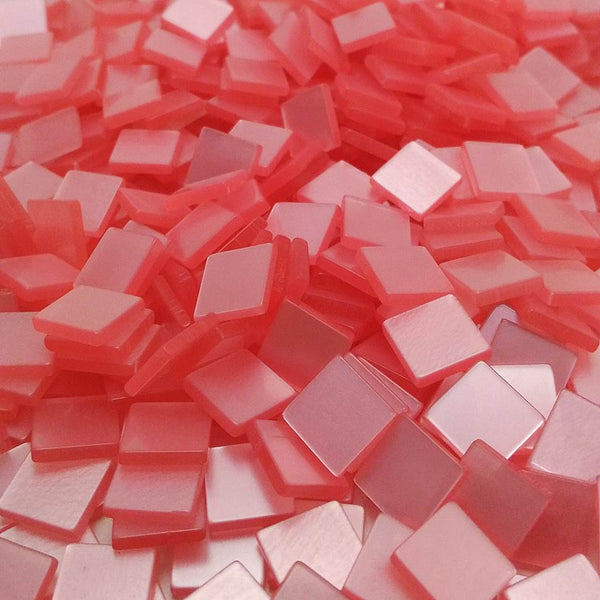 Resin mosaic tiles, 10x10 mm, Glossy DP Dark Pink