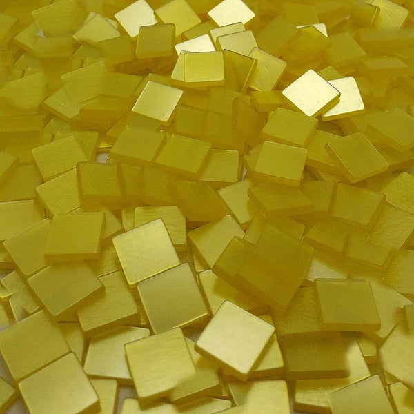 Resin mosaic tiles, 10x10 mm, Glossy DY Dark Yellow