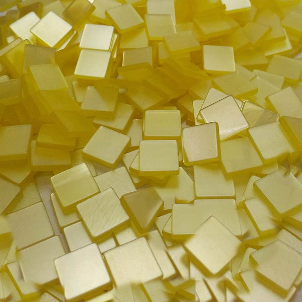 Resin mosaic tiles, 10x10 mm, Glossy LY Light Yellow