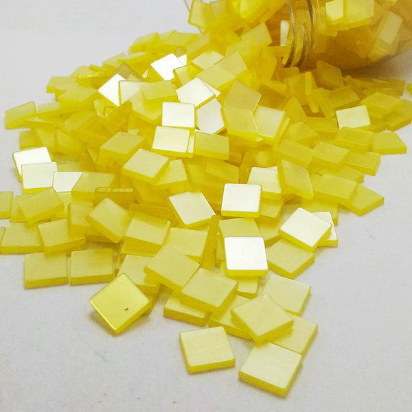 Resin mosaic tiles, 10x10 mm, Glossy LY Light Yellow