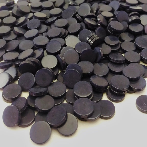 Resin mosaic tiles, Round 10 mm, Glossy Black